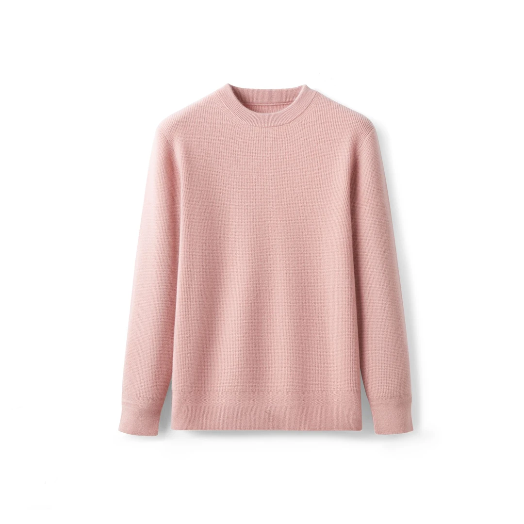 康赛妮14.5微米小山羊绒元宝针加厚针织衫秋冬百搭羊绒衫9057