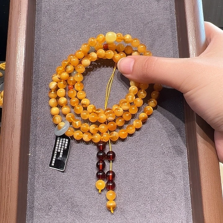 蜜蜡未镶嵌手串7mm108
