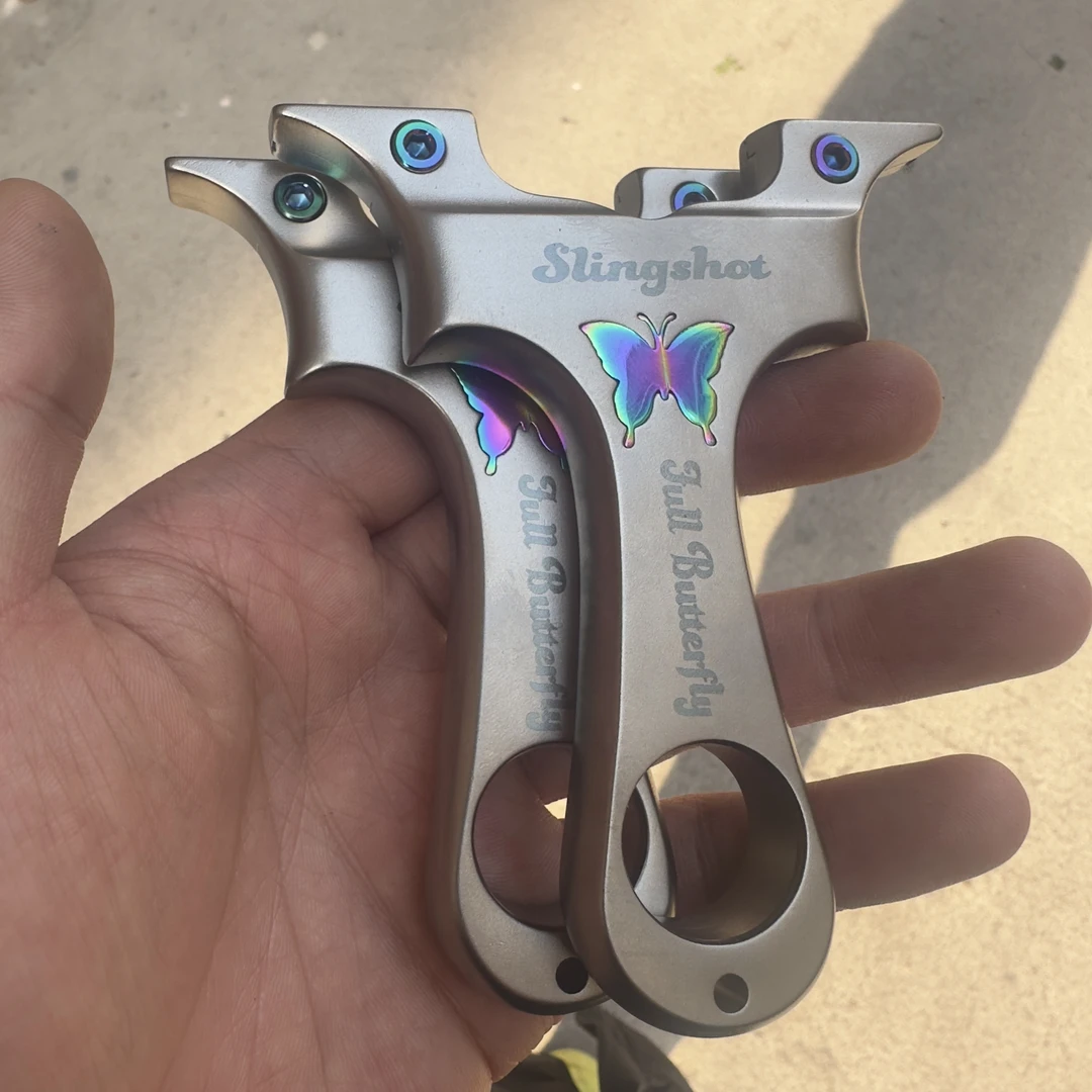 南弓小匠微瑕不锈钢蝴蝶弹弓高精度竞技比赛户外玩具扁皮弓架