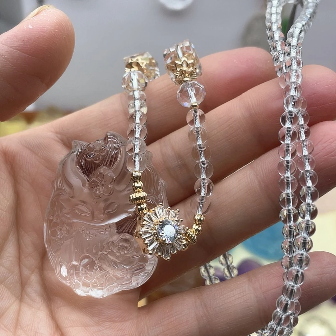 未镶嵌吊坠(赠链)水晶酱**花