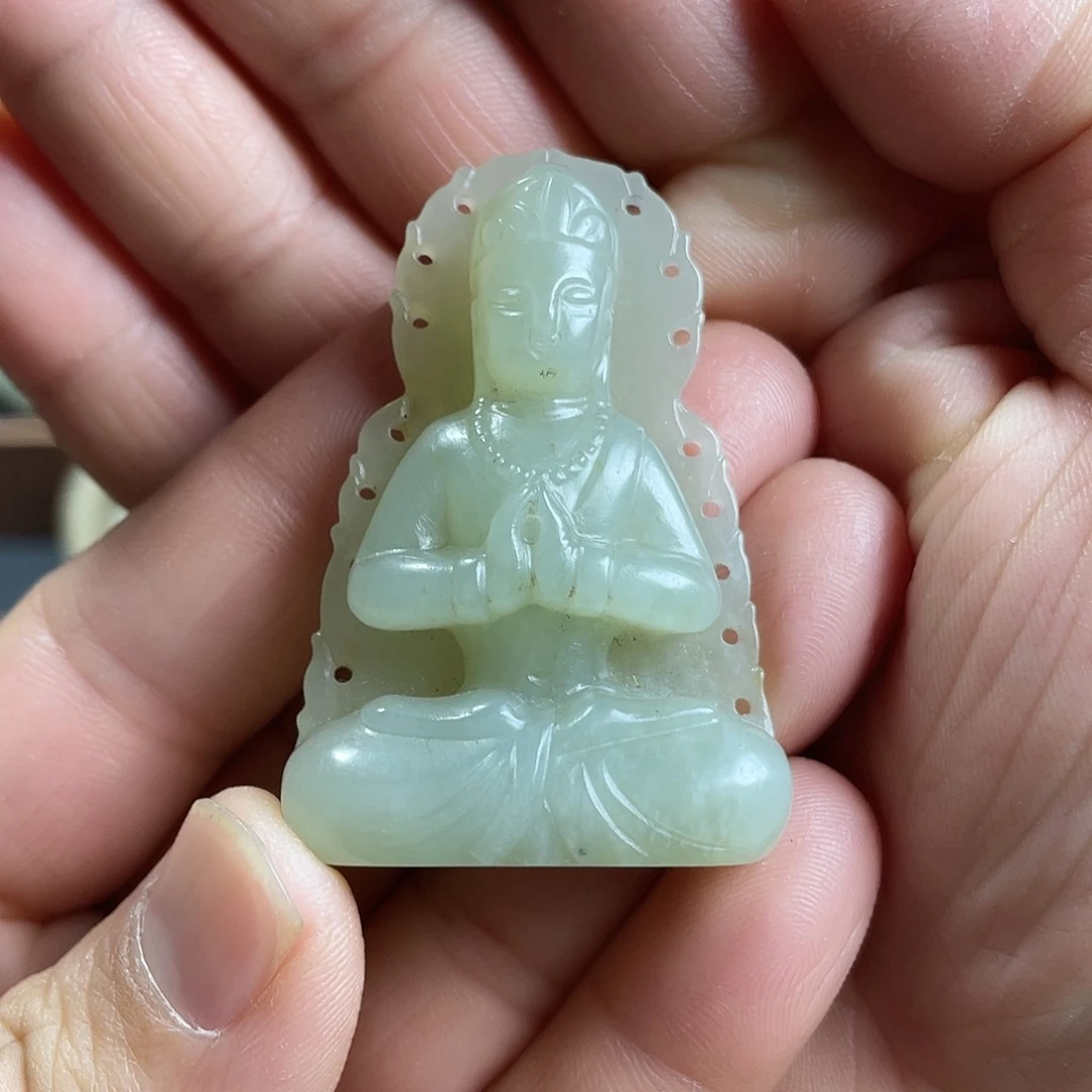 和田玉（糖玉）挂件未镶嵌用****0