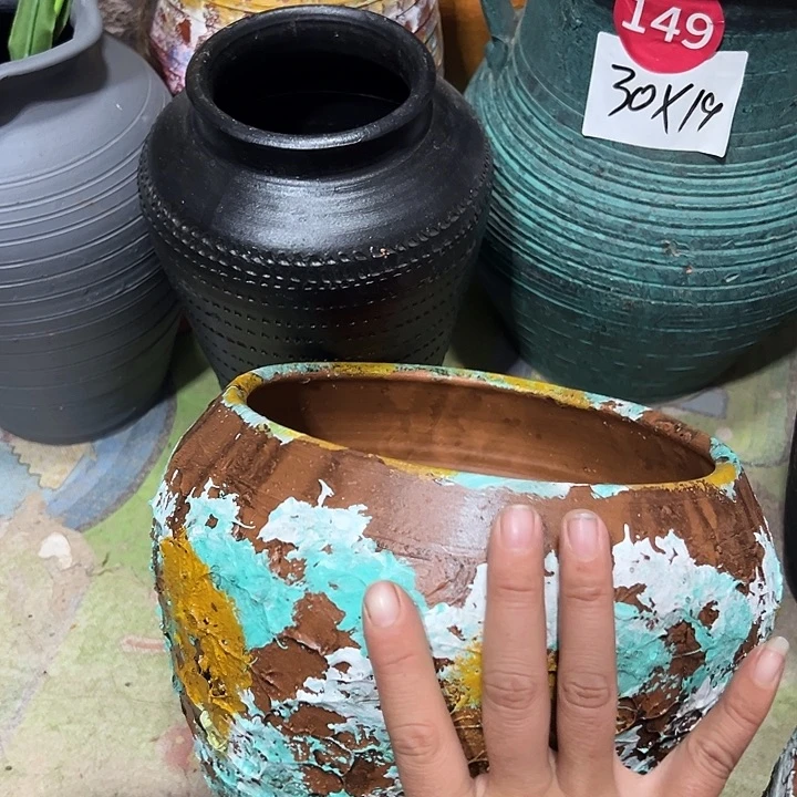粗陶盆默认打孔高19口19