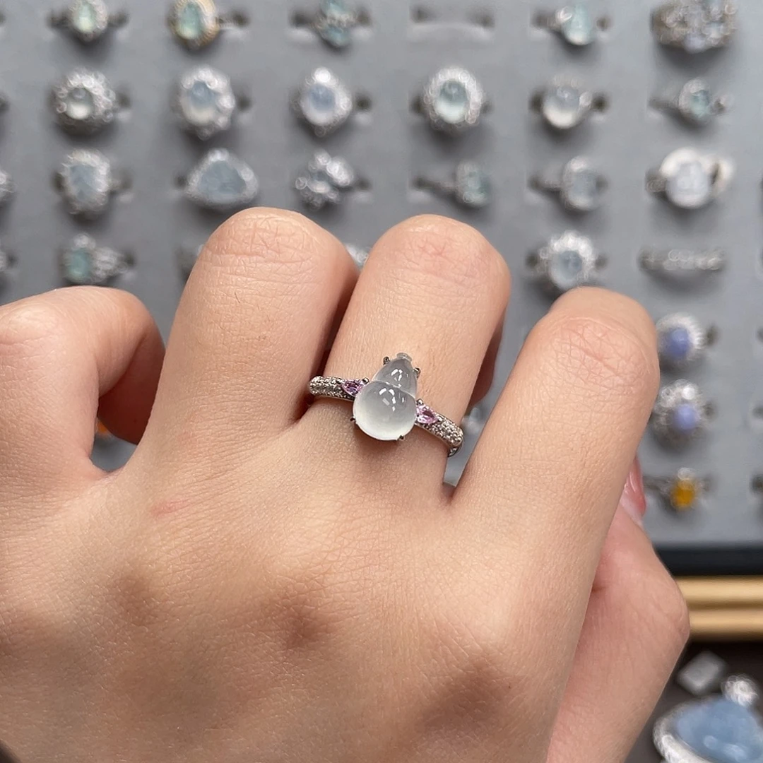 翡翠银S925镶嵌戒指