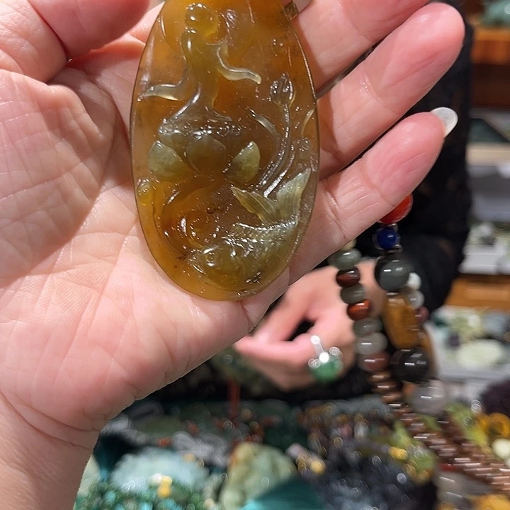 未镶嵌岫玉毛衣链