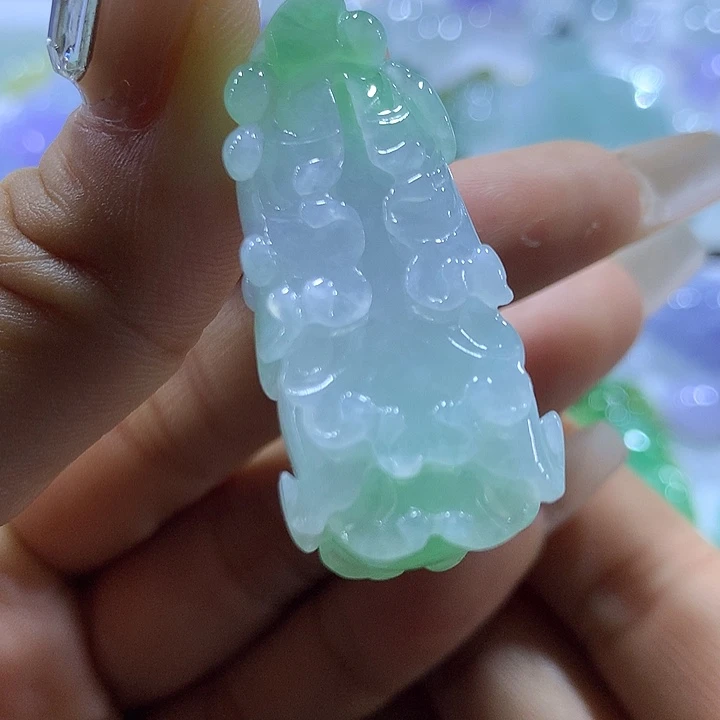 翡翠未镶嵌颈饰天然翡翠A货吊坠