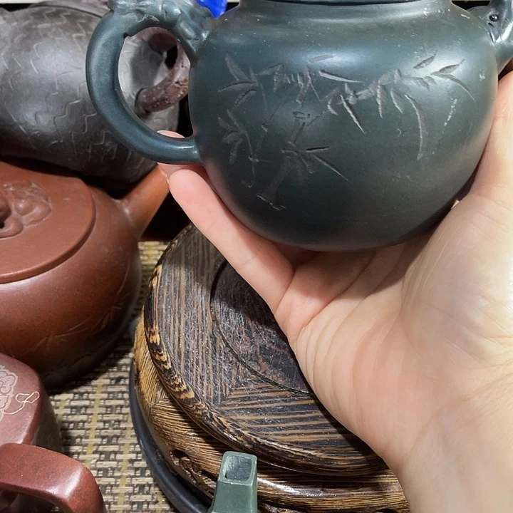 茶壶紫砂原矿泥料手工制作的一把紫砂壶
