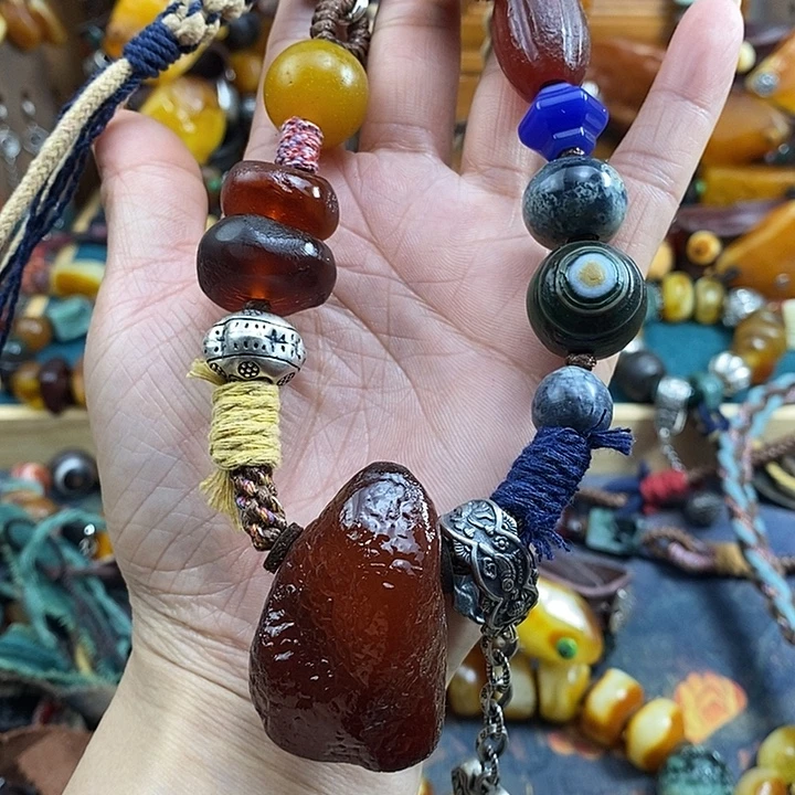 蜜蜡未镶嵌项链项链