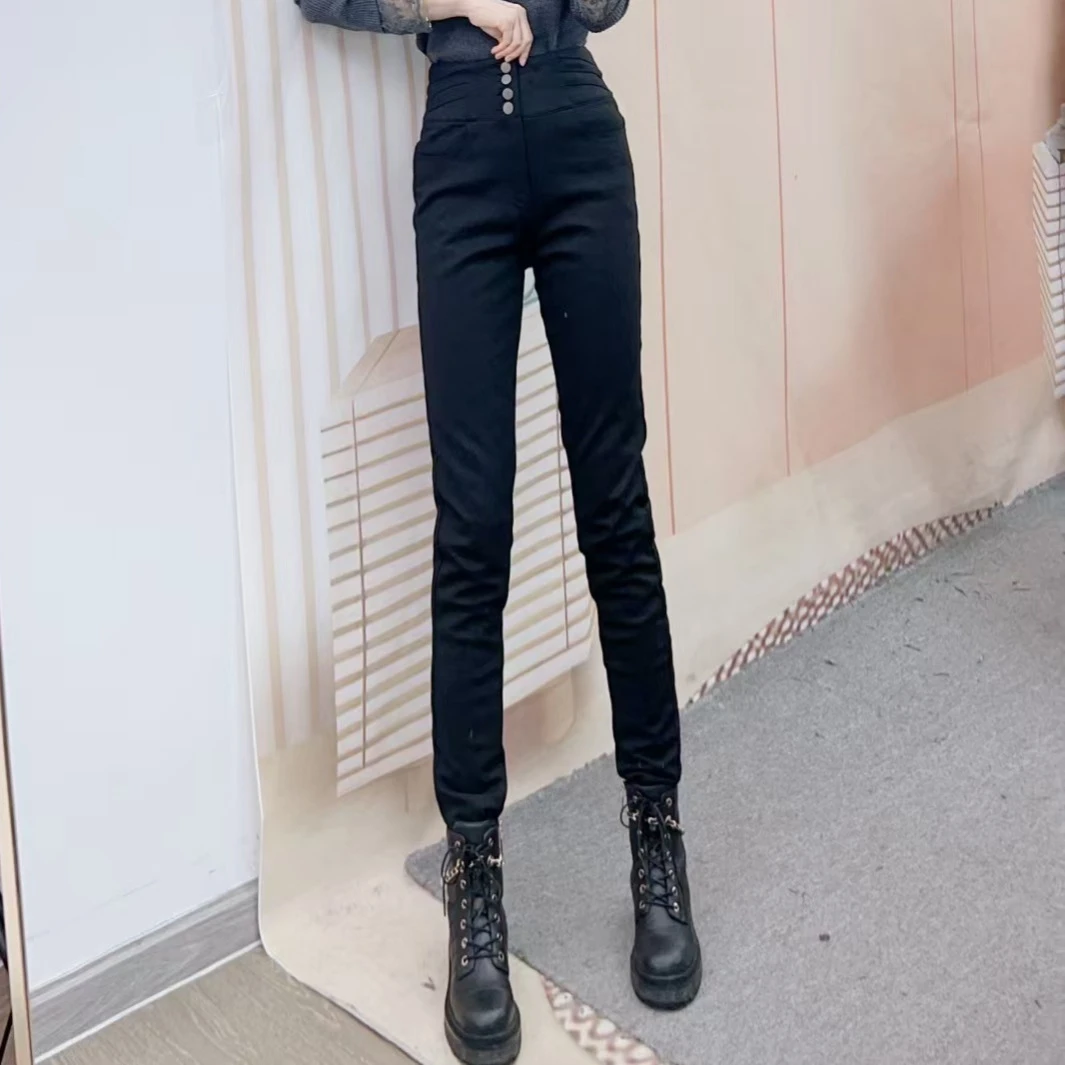 1927清E6专柜撤柜春秋时尚高腰百搭加厚显瘦修身裤927