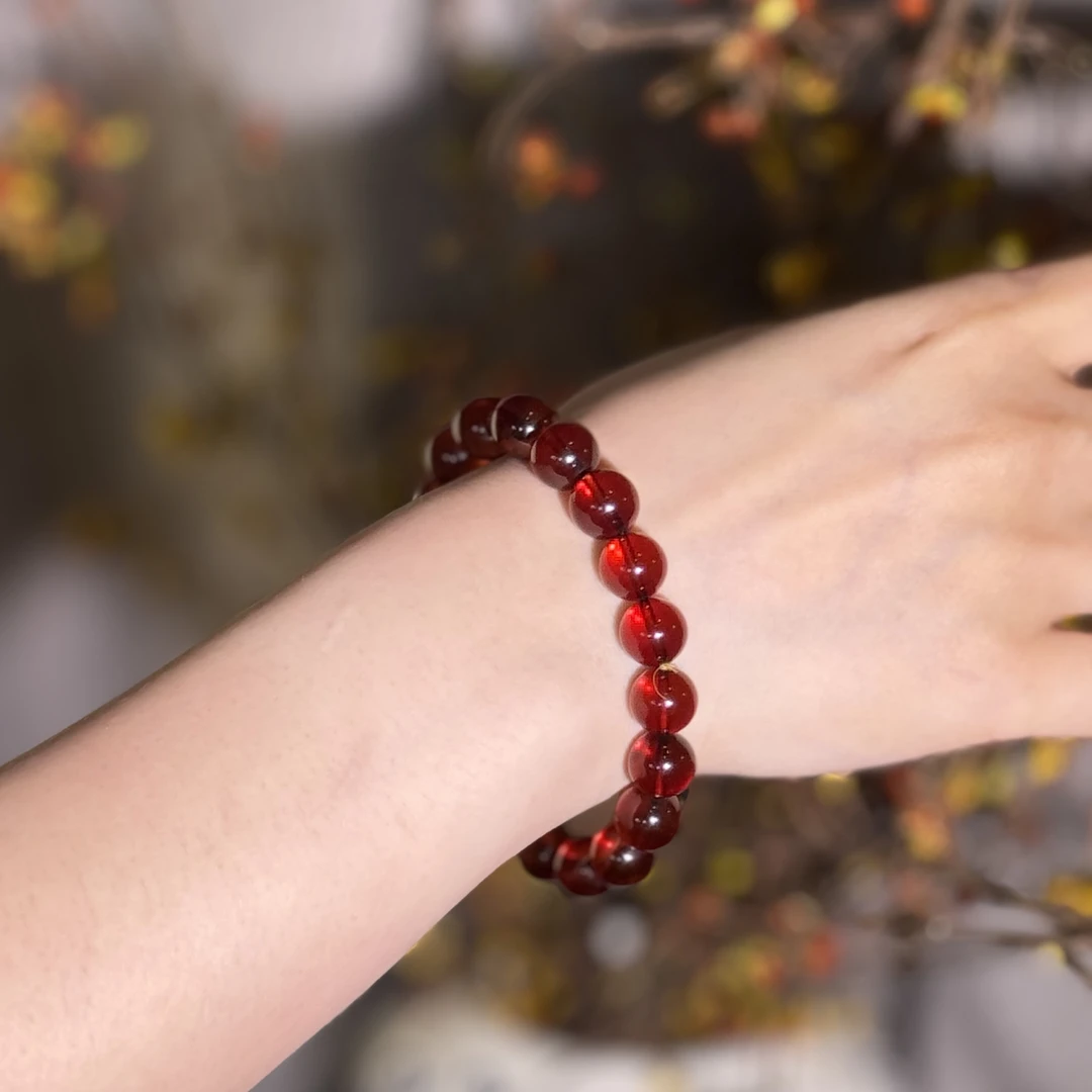 美创珠宝天然原矿琥珀手串10+mm3A无优化无烤色单圈