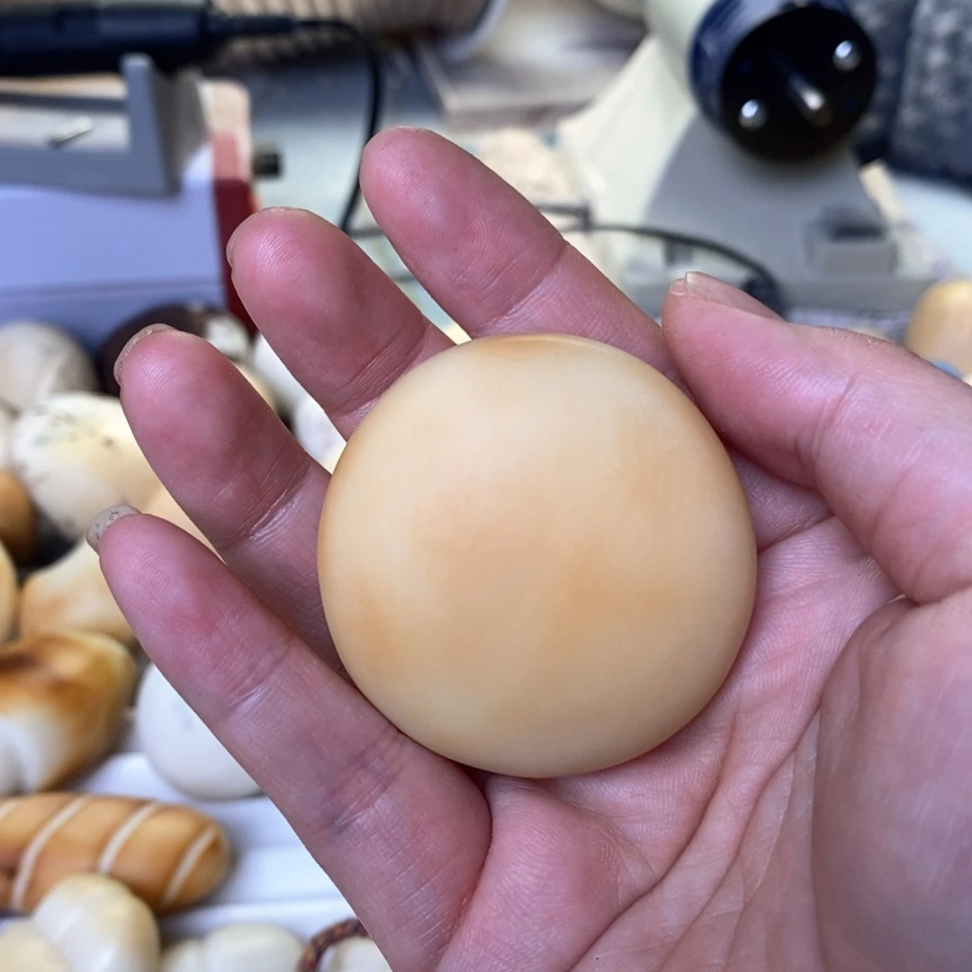 菩提根/象牙果把件想****，象牙果定制大饼打孔编绳