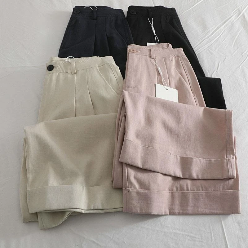 2025春秋新款不挑腿型推荐！天丝九分阔腿休闲裤女高腰显瘦宽松