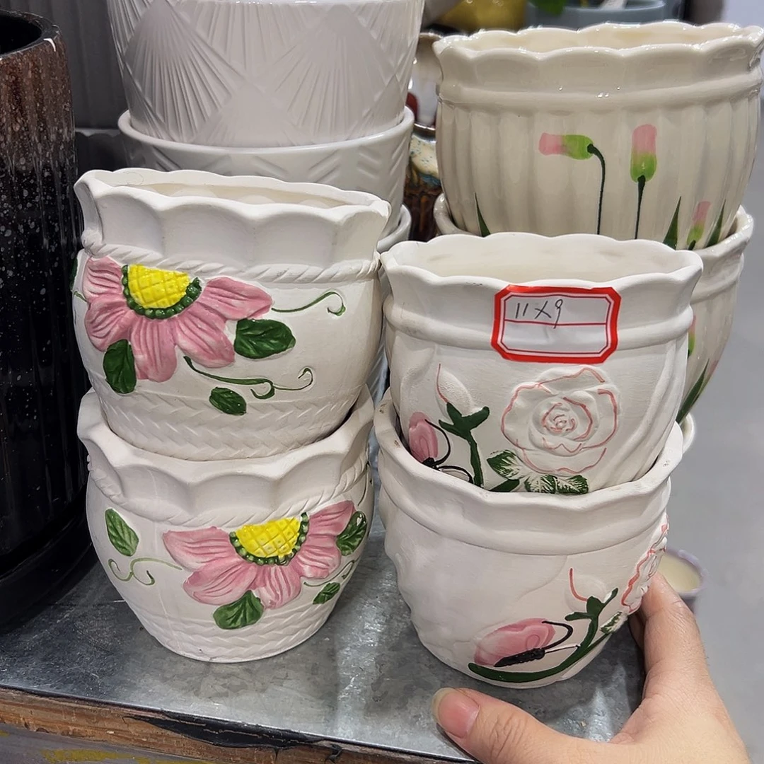 外贸尾单陶瓷花盆凑单10米包邮