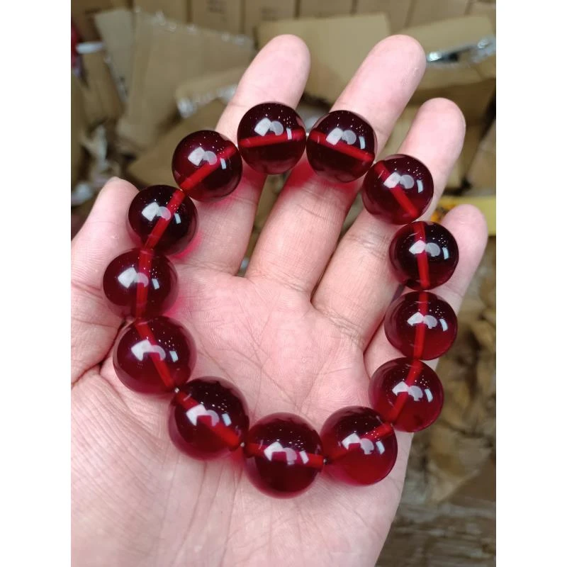 精品鸽血红手串AD203