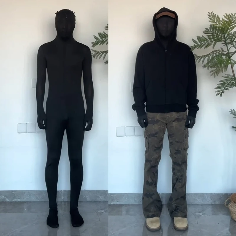 黑衣人穿搭工装迷彩裤子cleanfit微喇弯刀牛仔裤男美式vibe直筒裤