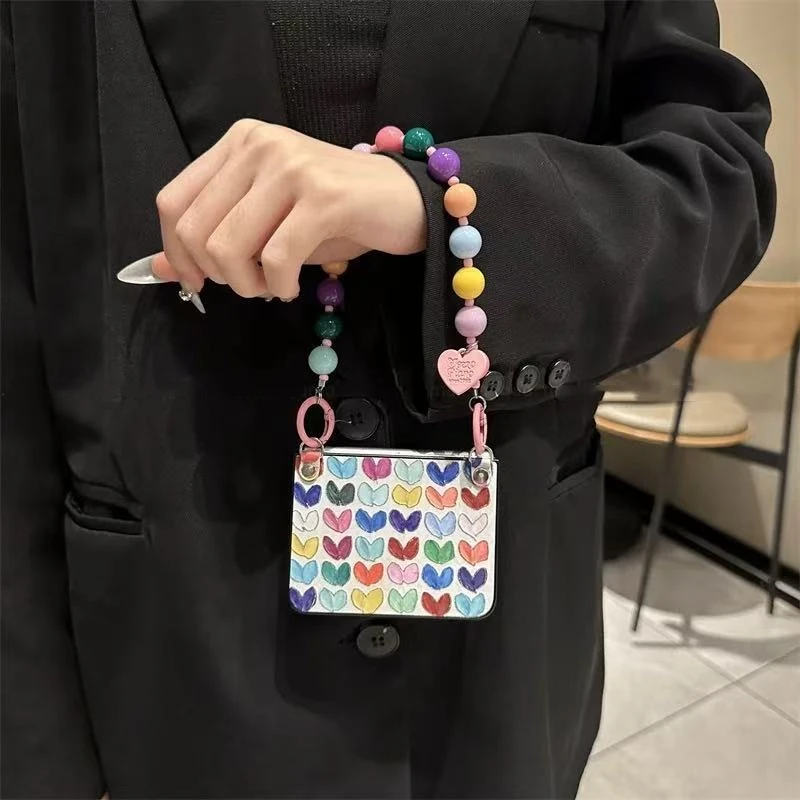 ins烫金彩色爱心适用华为purax折叠手机壳荣耀vflip个性手提小米2