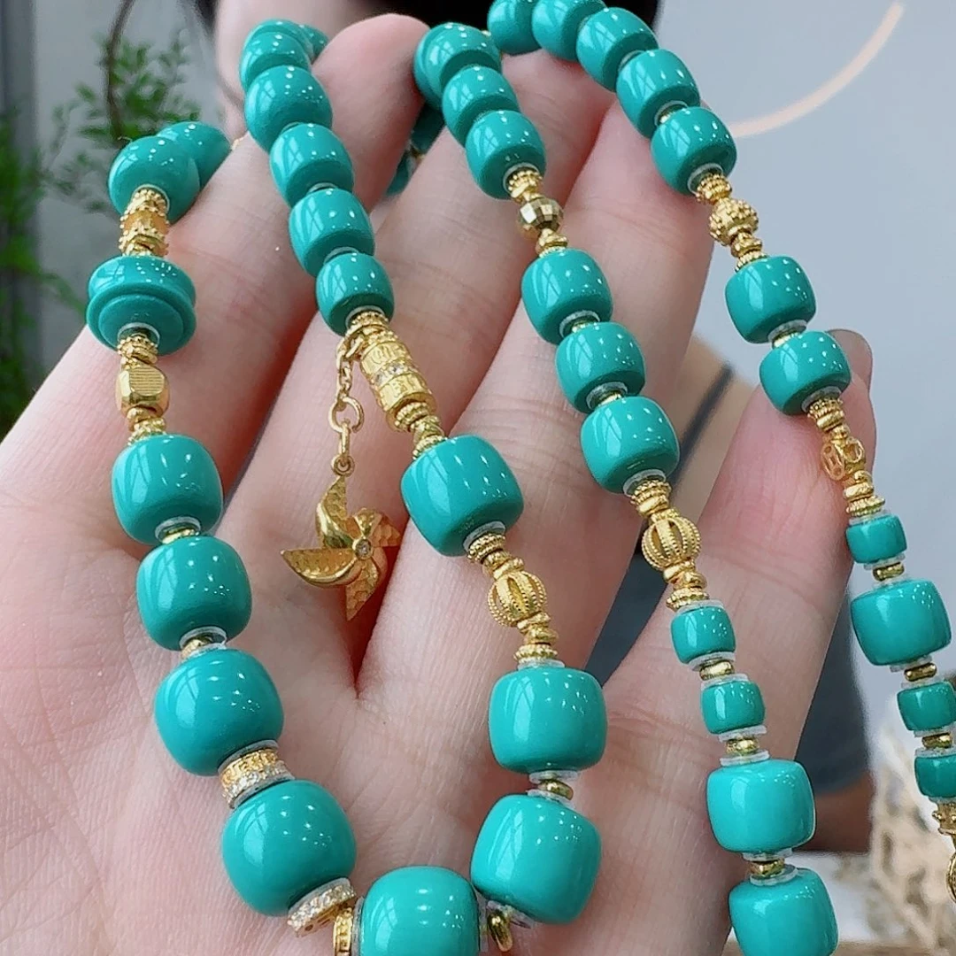 18K金镶嵌绿松石珠宝奇石