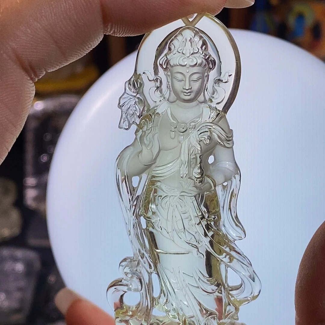 ༺***༻未镶嵌水晶颈饰吊坠