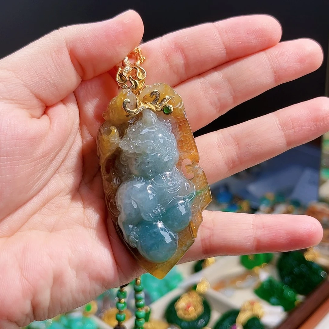 【闪购商品】吊坠(赠链)未镶嵌翡翠靜**媒