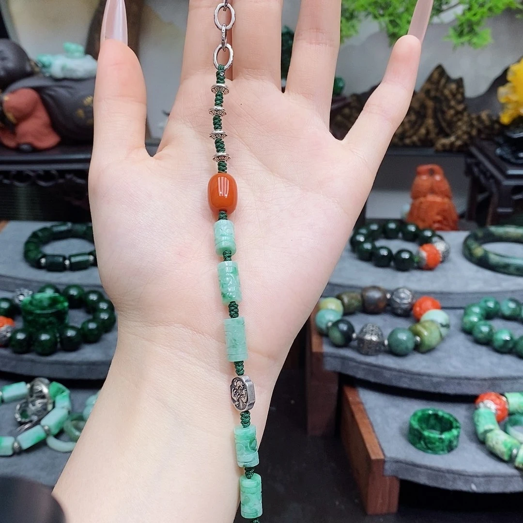 翡翠手链未镶嵌漂亮美眉