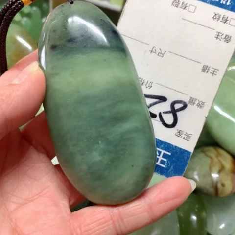 蛇纹石玉手把件未镶嵌用****4