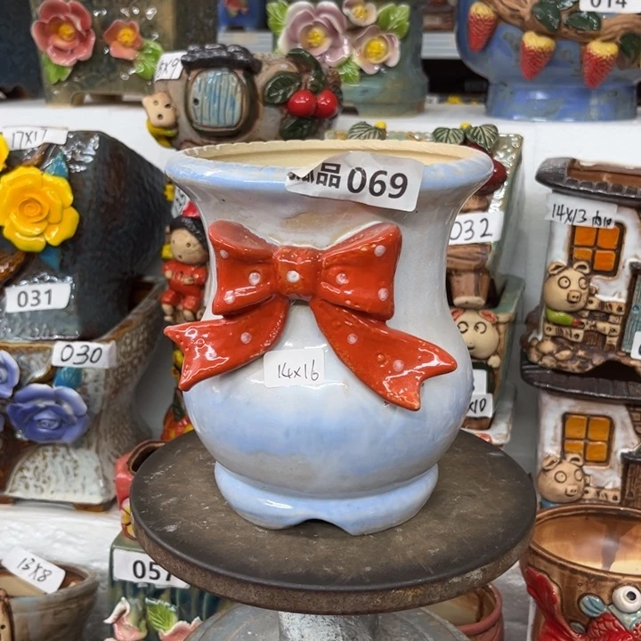 紫砂花盆粗陶材质多肉花盆