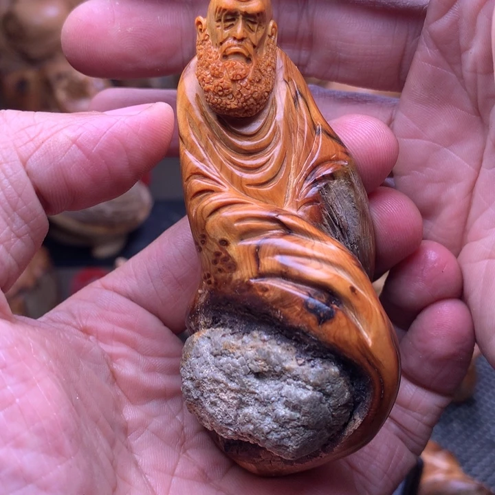 柏木（崖柏）崖柏陈化料手把件