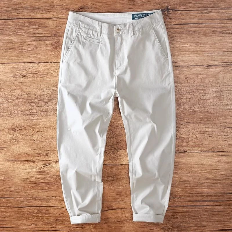 最新款小众潮牌直筒休闲裤男纯男宽松大码百搭微锥春夏季薄款