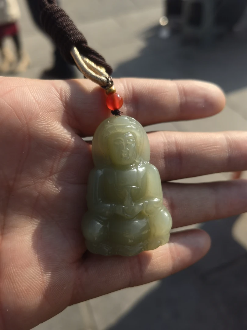 和田玉毕业级正装观音