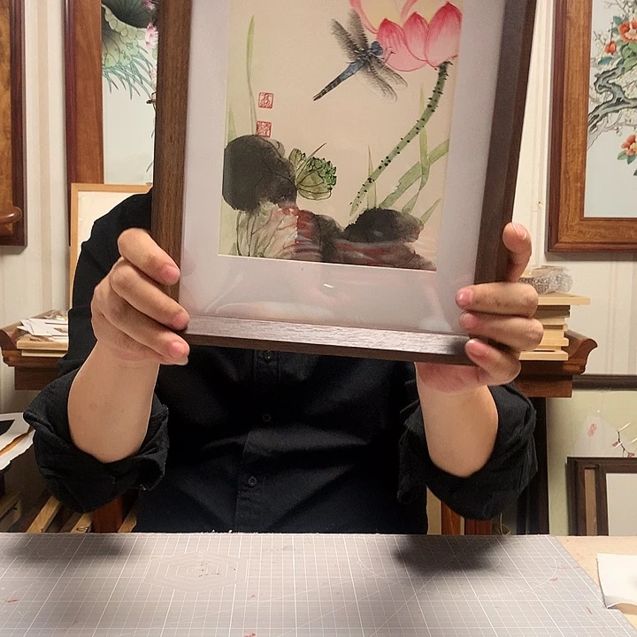 纸本手绘字画定制摆台