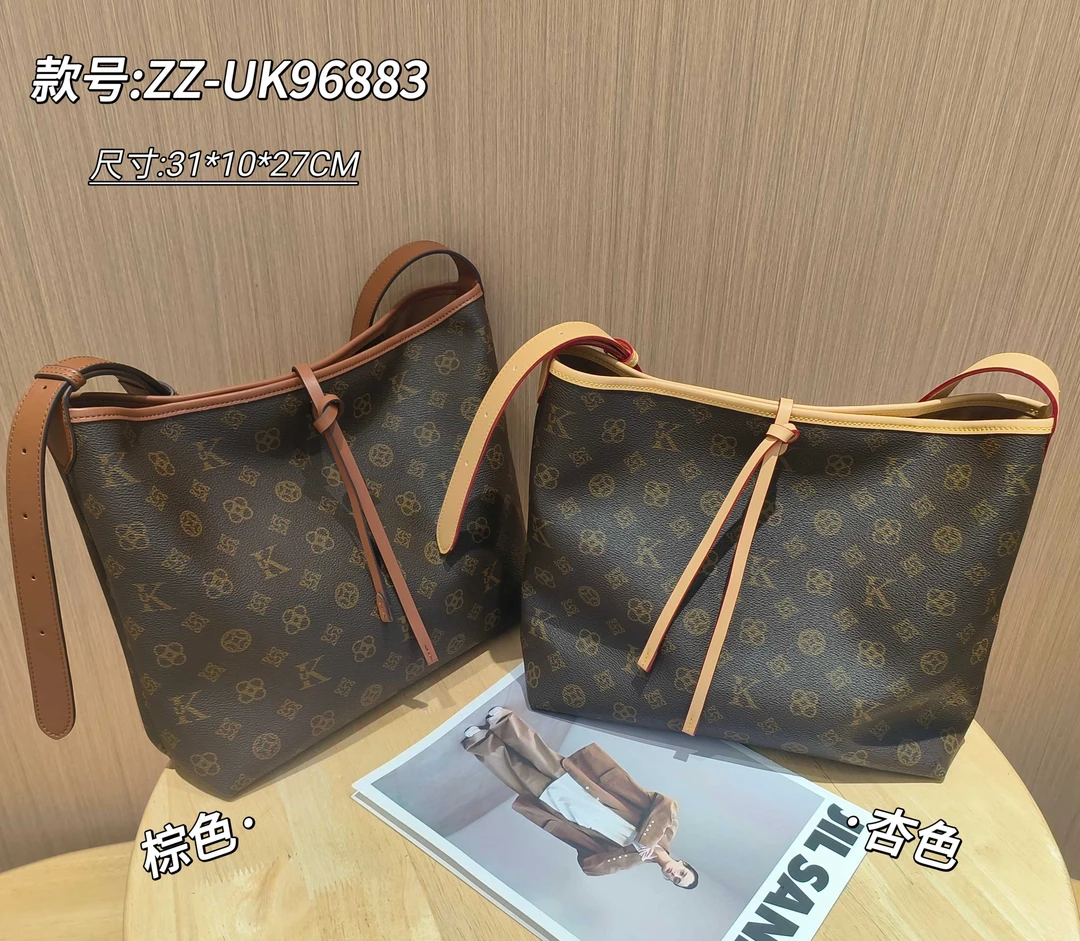 【大托特】UK复古风大容量百搭单肩包印花斜挎托特包