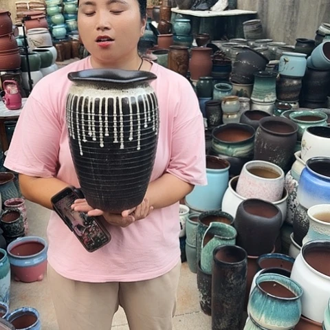 口20高30瑕疵一个盆子。