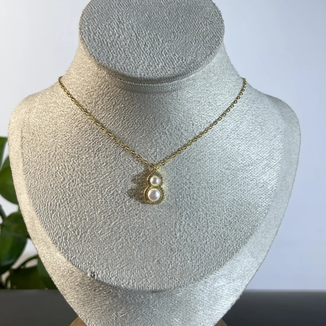 JXW27-07  s925银镶珍珠吊坠