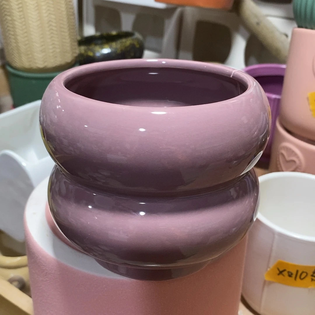 摆件陶陶盆有孔 瑕疵介意勿拍