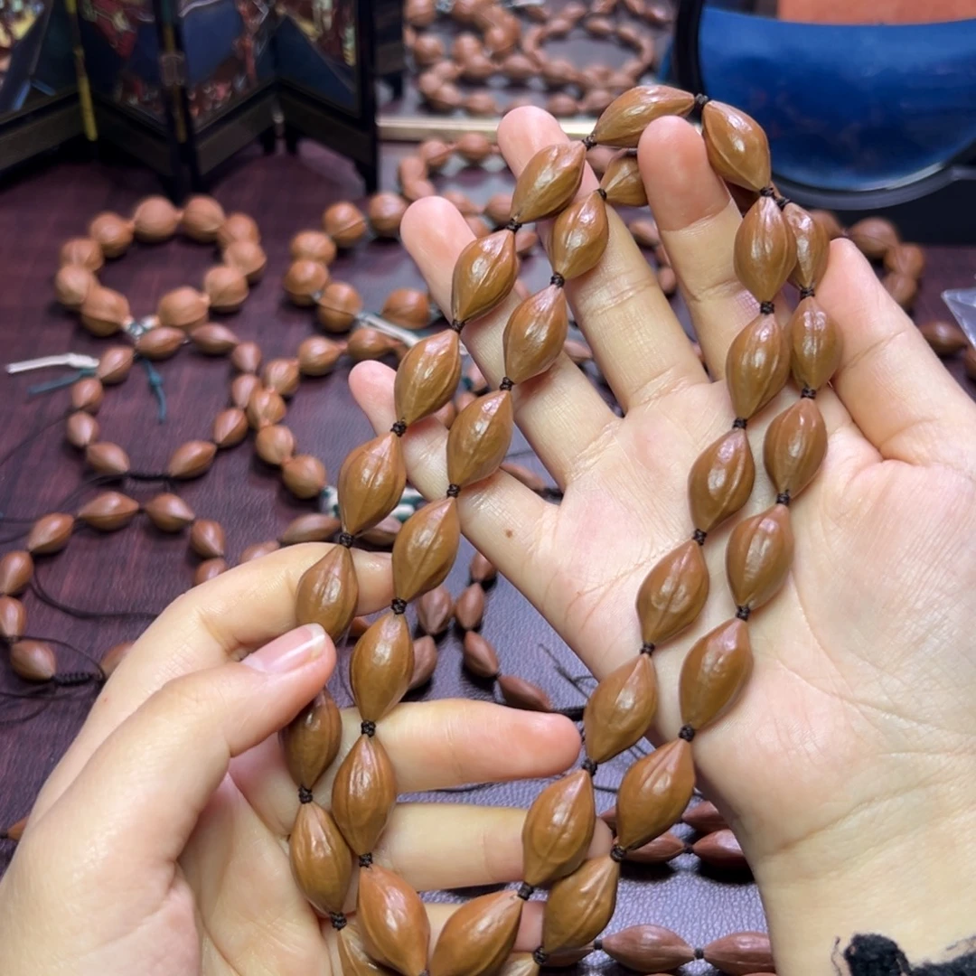 景***栽橄榄核手串/手链油 红皮 1.25 2.2左右 长