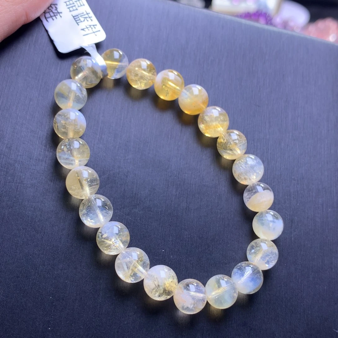 手链水晶未镶嵌黄水蓝针8+