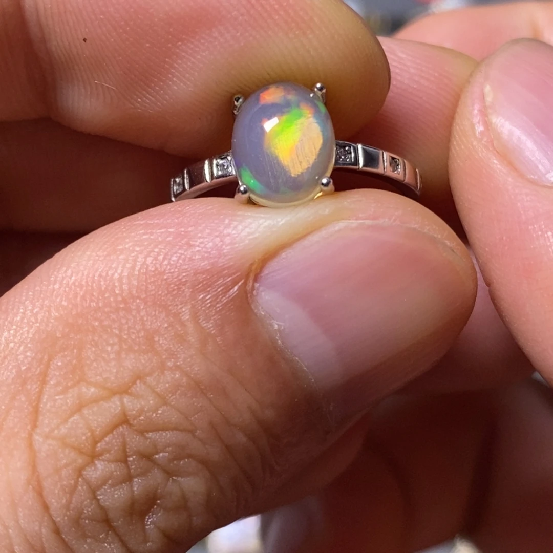 银S925镶嵌欧泊戒指65