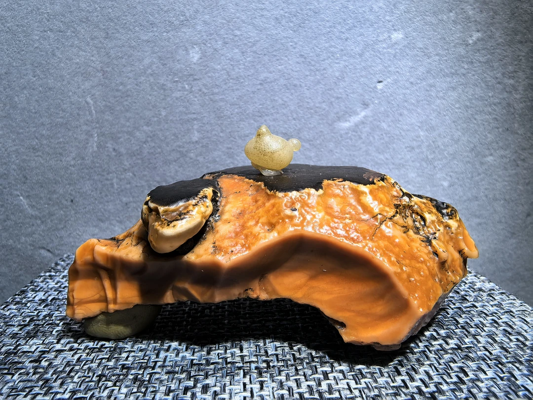 戈壁石 五彩石 沙漠漆桌面摆件景观