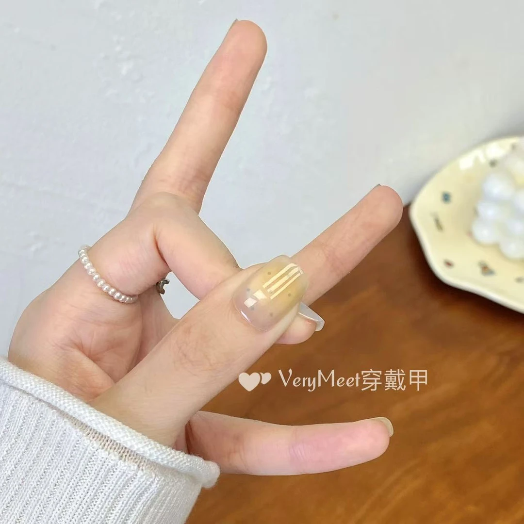 VERY MEET新款波点豆豆猫眼美甲显白清新可爱简约学生美甲贴137