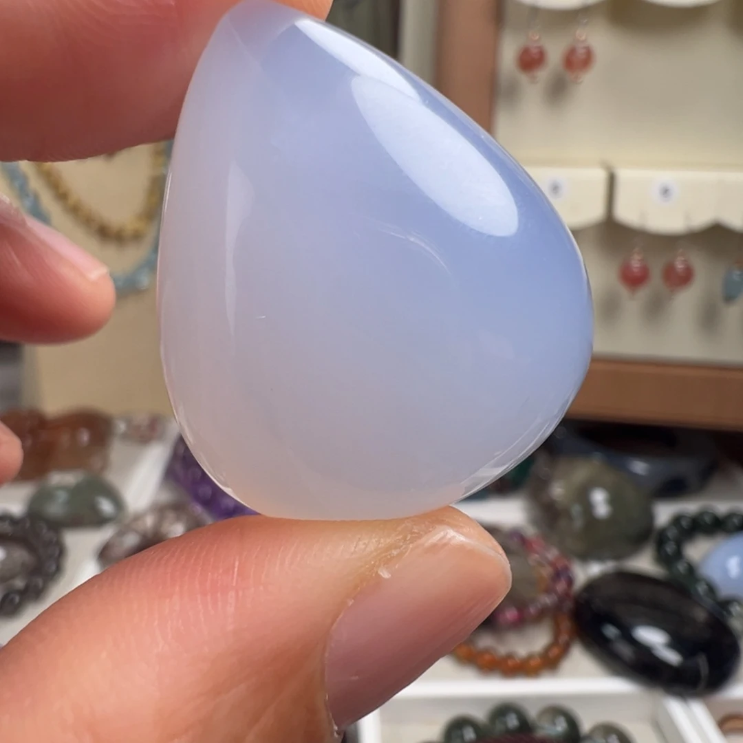 玛瑙/玉髓未镶嵌颈饰天然蓝玉髓