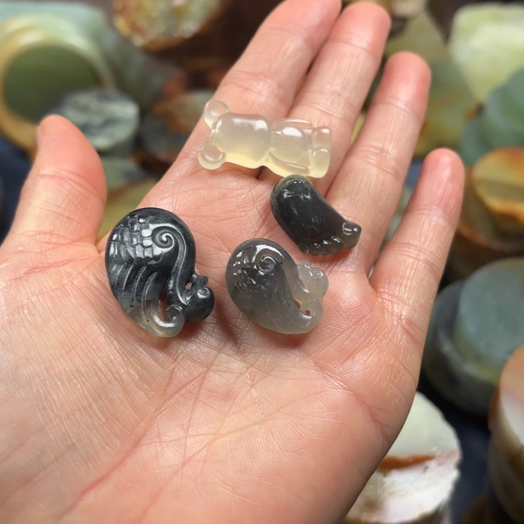 蛇纹石玉未镶嵌珠宝半成品