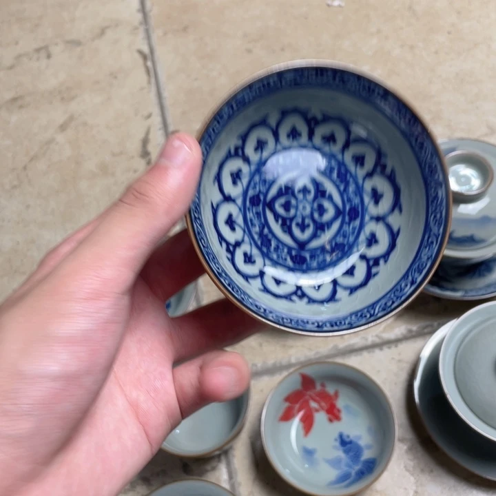 瓷片青花宝相jjjjjj