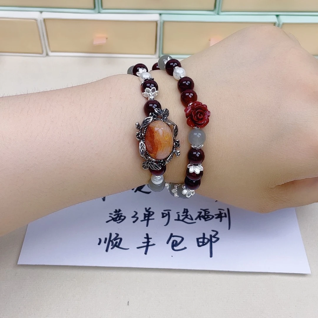 手饰针钠钙石银S925镀金镶嵌