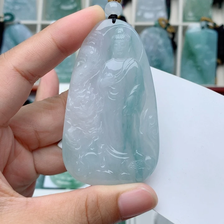 颈饰未镶嵌翡翠御龙阿弥陀佛