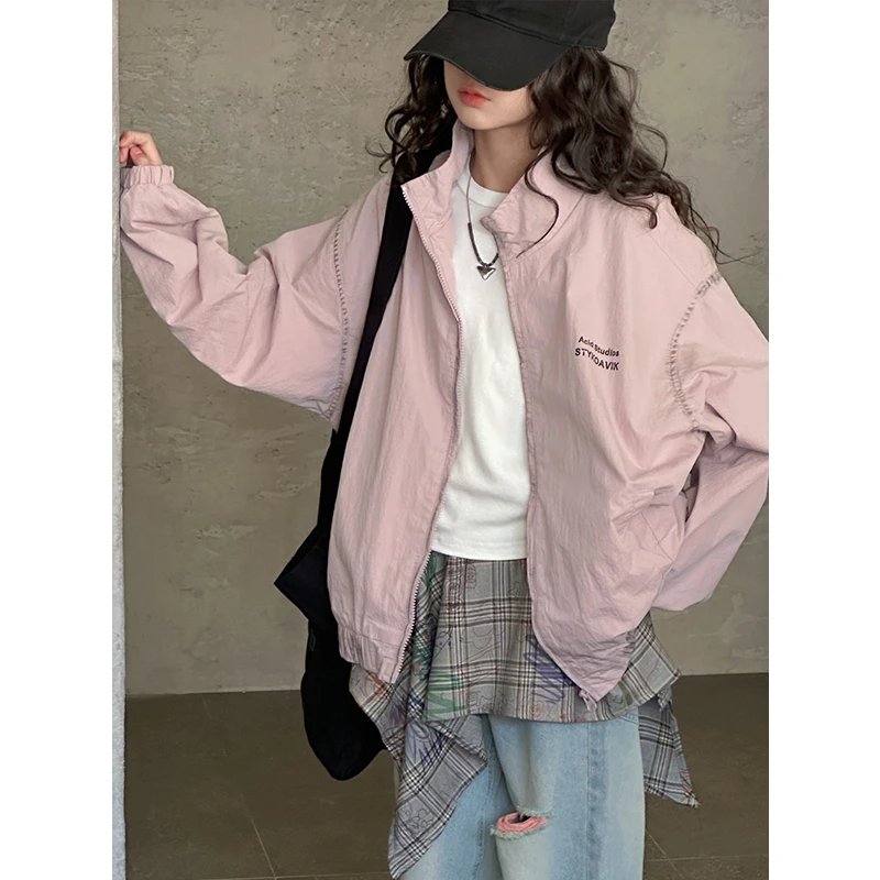 K28071孙小美做旧脏染女童外套2025春装新款儿童上衣大童夹克