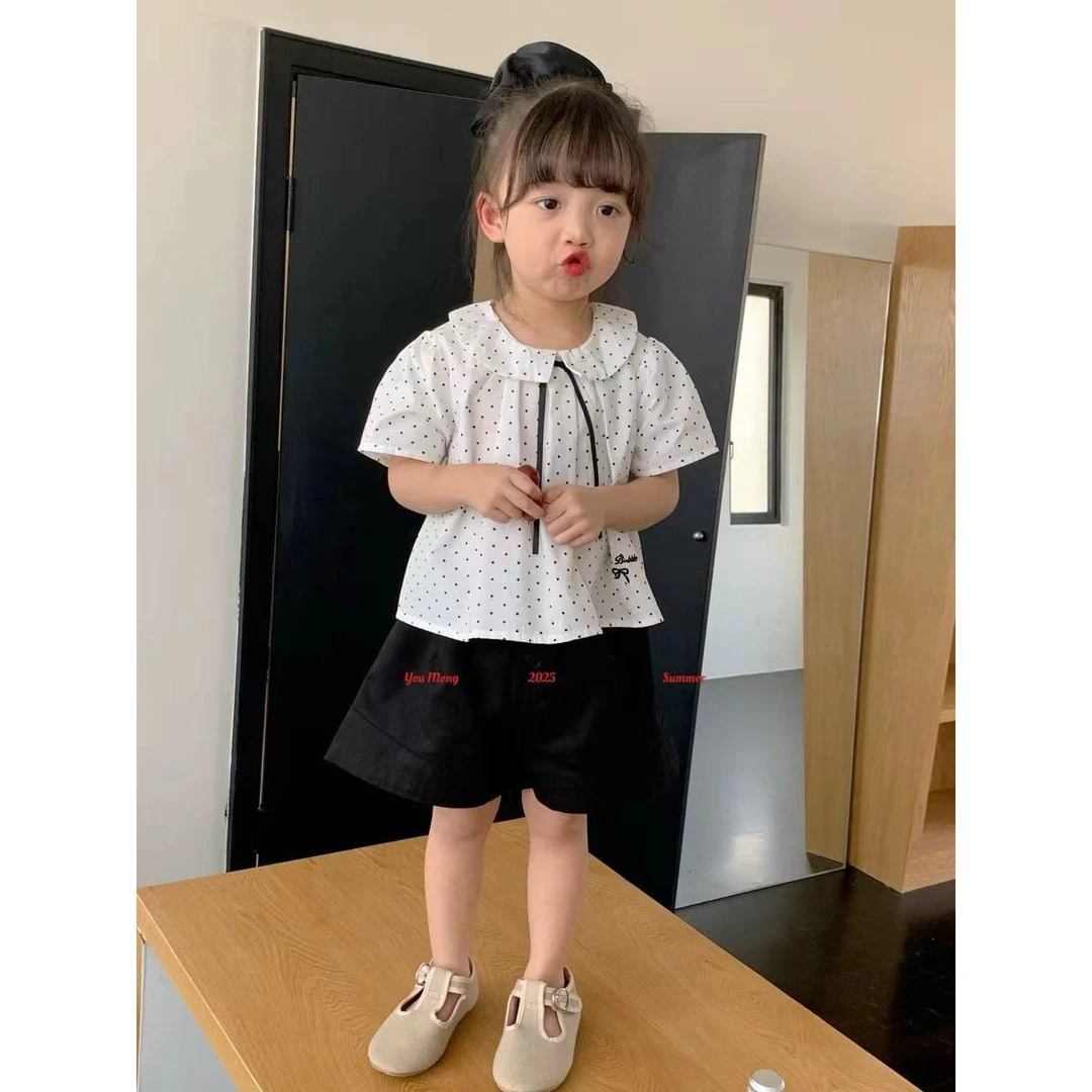 佑萌·25夏~蝴蝶结波点娃娃衫Y5331