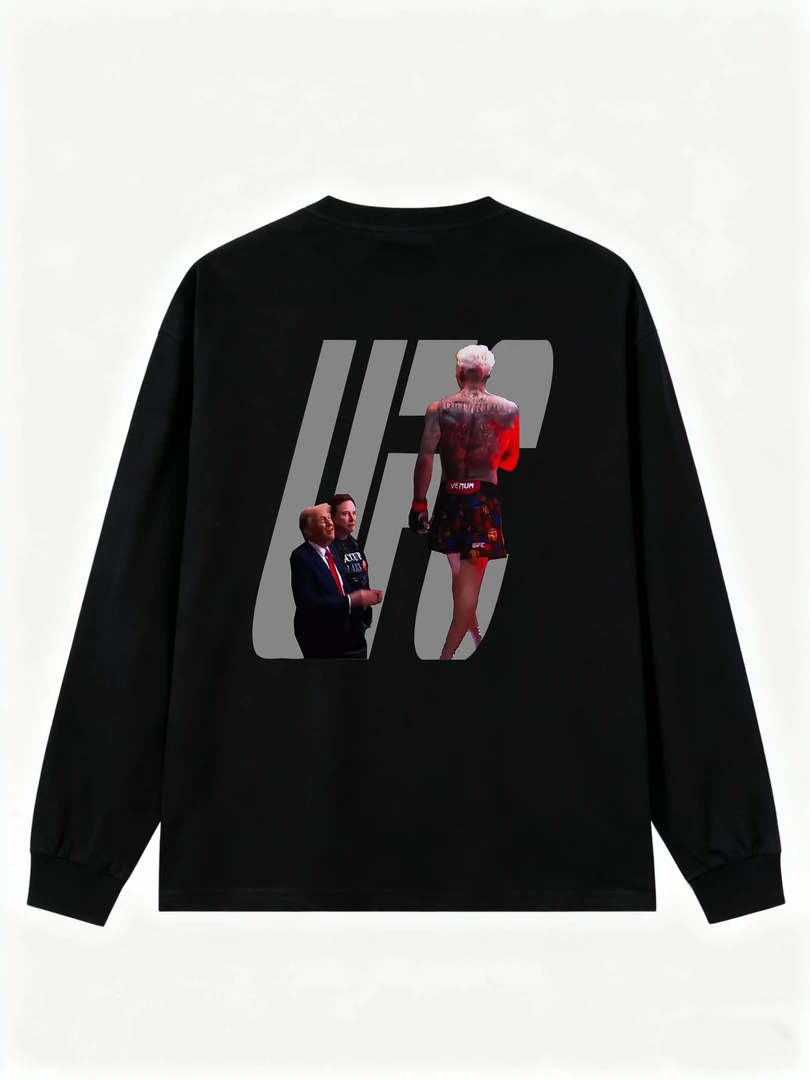 UFC奥利维拉T恤纯棉男士长袖美式格斗训练硬汉运动夏季百搭个性