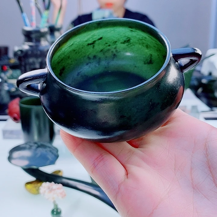 未镶嵌和田玉（青玉）把件微瑕