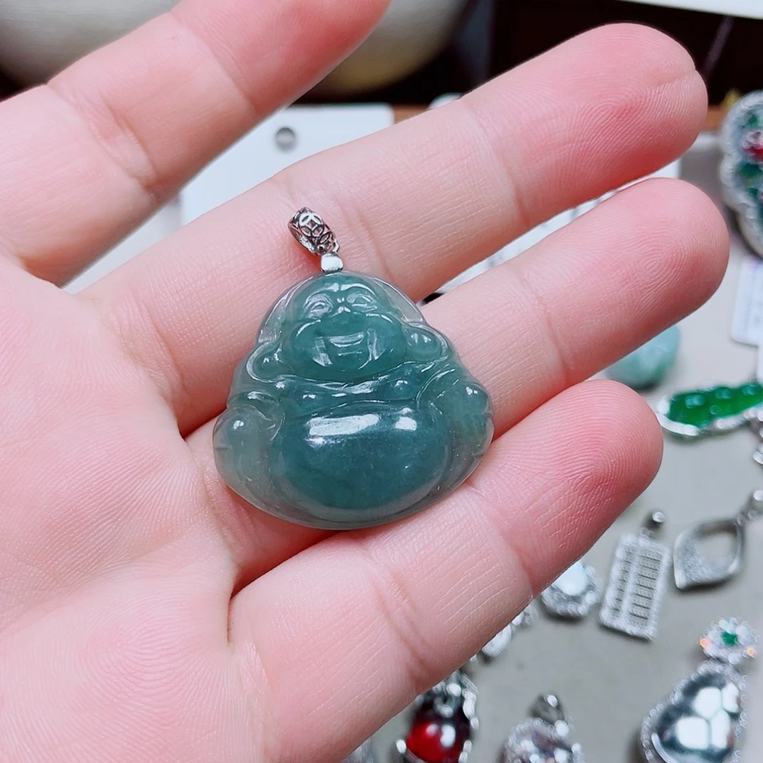 泡***泡吊坠925银锆石佛公