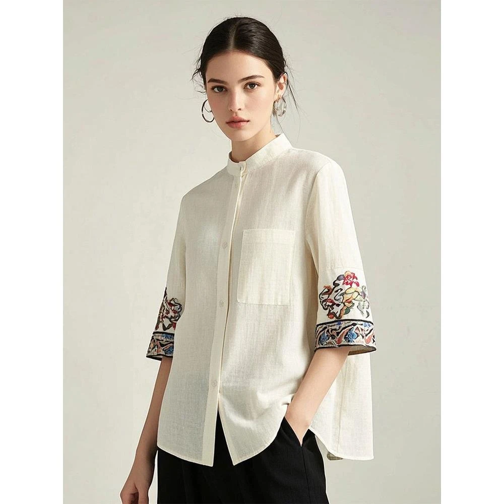 独特绝美高级感超好看洋气减龄新中式国风上衣小衫女2025早秋新款