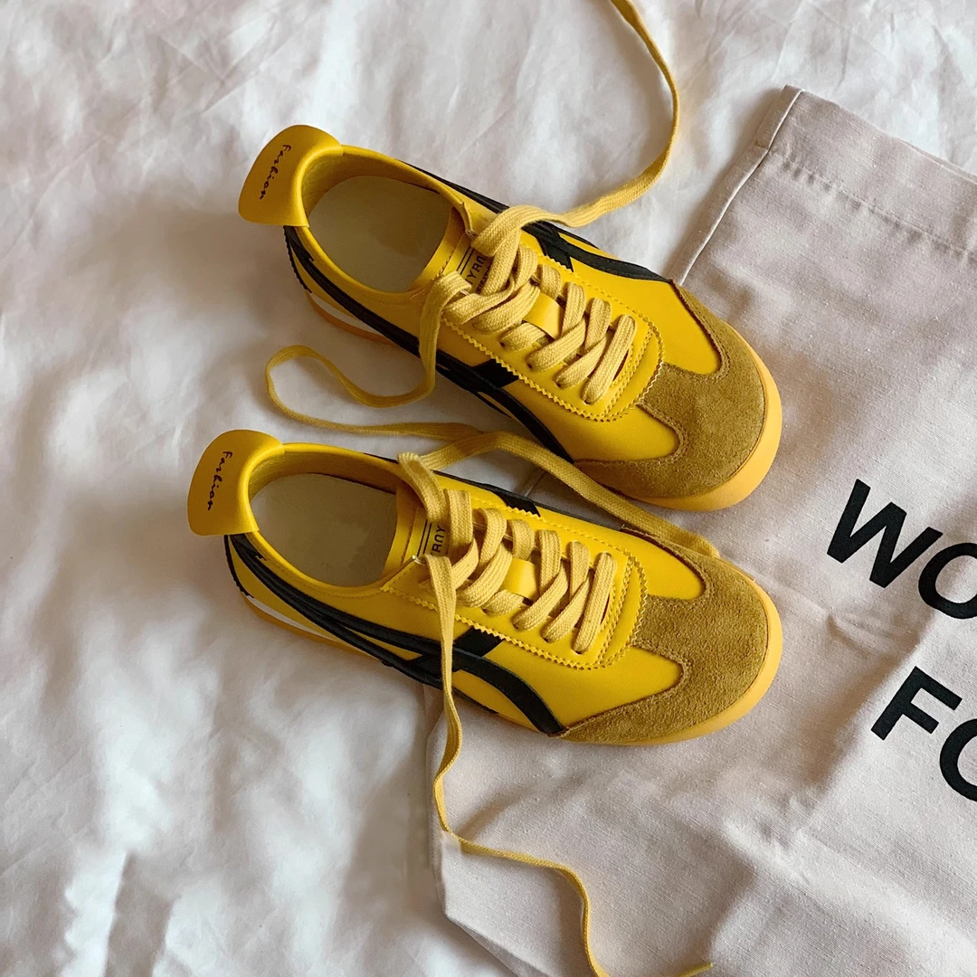 鬼家同款内增高复古软底阿甘板鞋女2025春新款运动休闲红色德训鞋